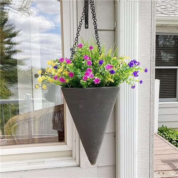 9pcs Artificial UV Resistant Silk Plants for Outdoor - Picture 6 of 7